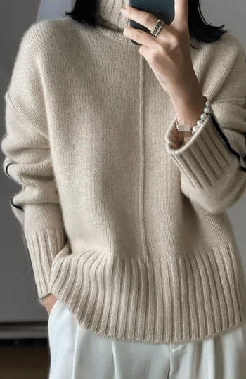 Cashmere Patchwork Sweater - Cashmere by The Nichole Collection