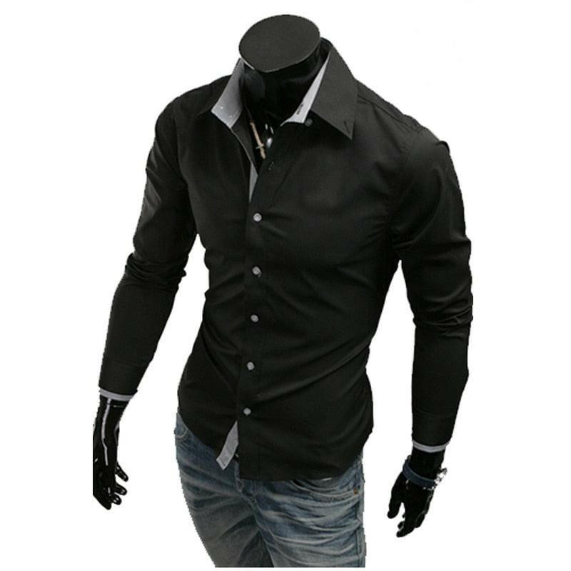 Comfortable Single Breasted Slim Fit Dress Shirt for Men - Men's Shirts by The Nichole Collection