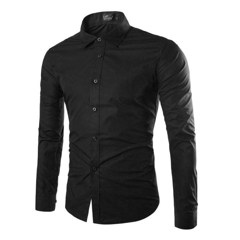 Single Breasted Mens Slim Fit Dress Shirt 