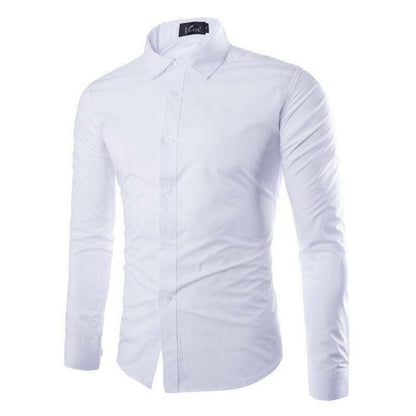 Comfortable Single Breasted Slim Fit Dress Shirt for Men - Men's Shirts by The Nichole Collection