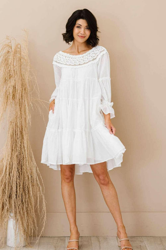 Crochet-Trim Boho Dress with Pockets - dress by The Nichole Collection