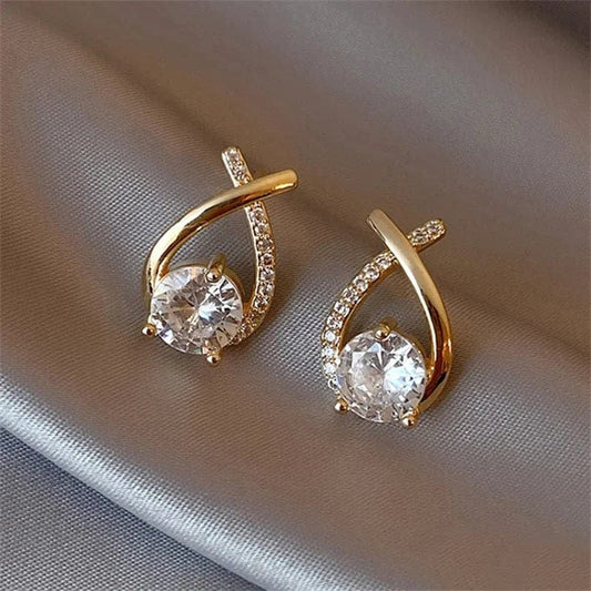 The Nichole Collection Earrings Crystal Cross Stud Earrings – Timeless Elegance
