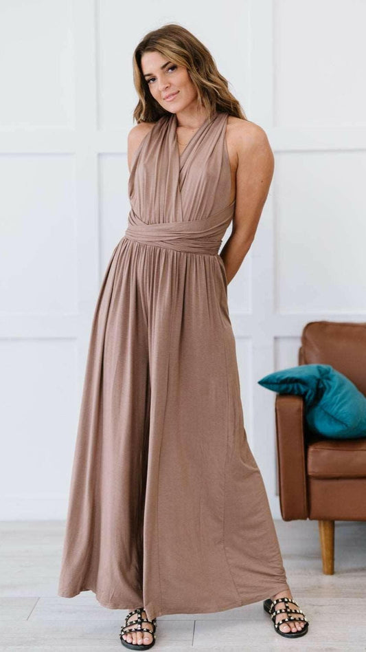 Downtown Boho Couture One-Piece Cityscape Gown - jumpsuit by The Nichole Collection