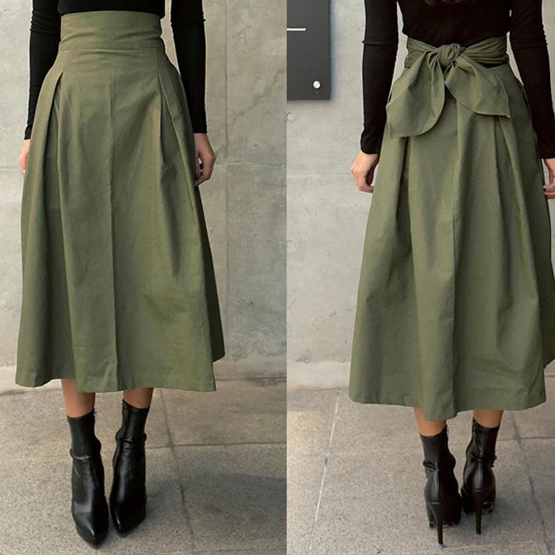 Elegant High Waist Bow Slim Skirt for a Sophisticated Look