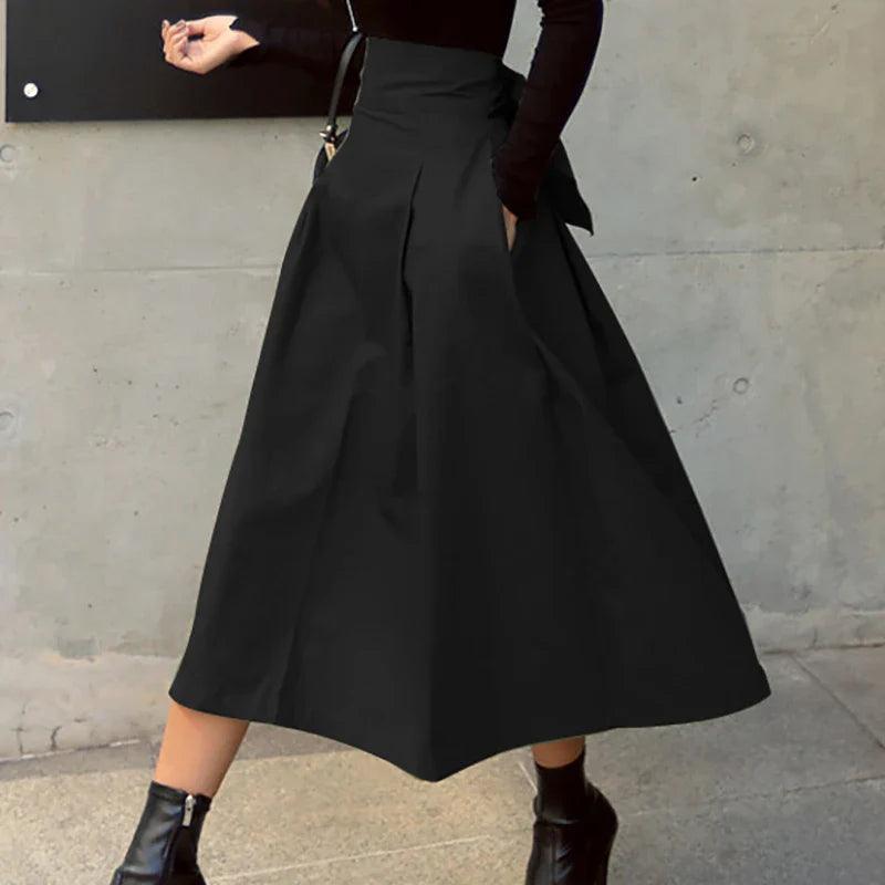 Elegant High Waist Bow Slim Skirt for a Sophisticated Look