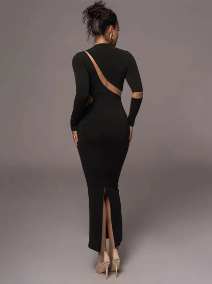 Club-Ready Couture Bodycon Maxi Dress