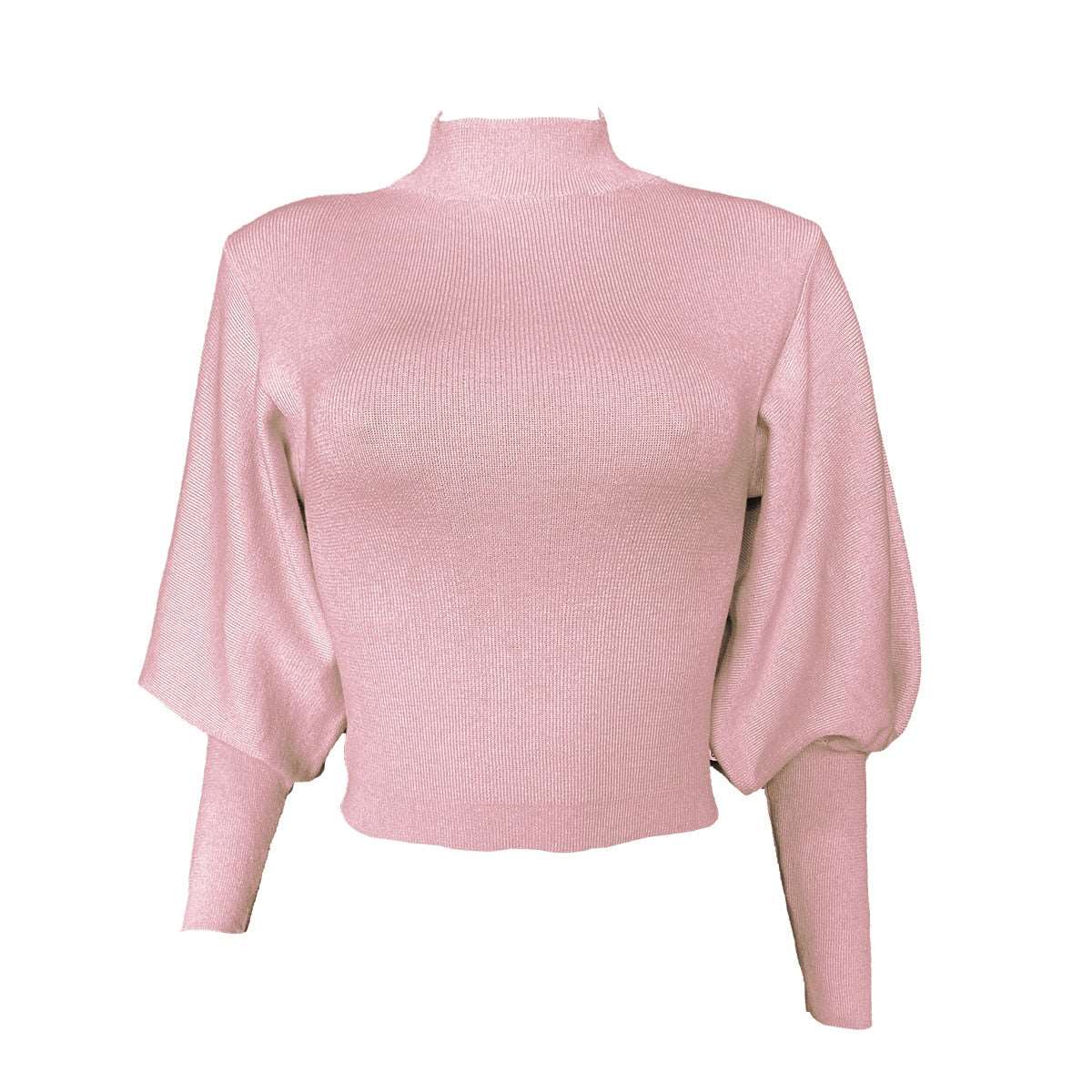 Fall Long Puff Sleeve Knitted Sweater
