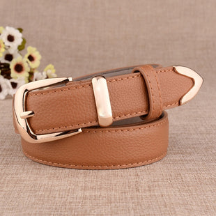 Genuine Leather Gold Buckle Belt | On sale | Genuine Leather