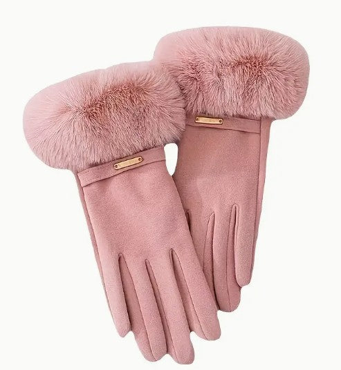 Warm and Cozy Touchscreen Winter Gloves for Women with Plush Cuff and Velvet Soft Lining - by The Nichole Collection