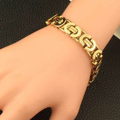 Gold Color Necklace & Bracelet Duo 