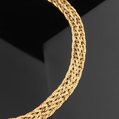Gold Tres' Bracelet, Necklace and Earrings 