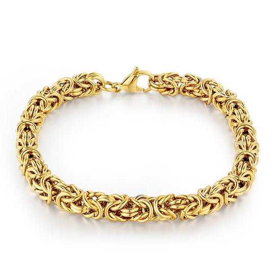Gold Twisted Chain Bracelet 