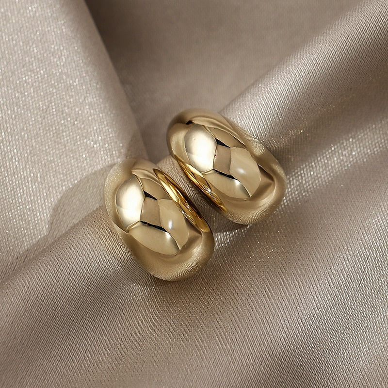 Half Moon Shaped Gold Drop Earrings | On sale | The Nichole