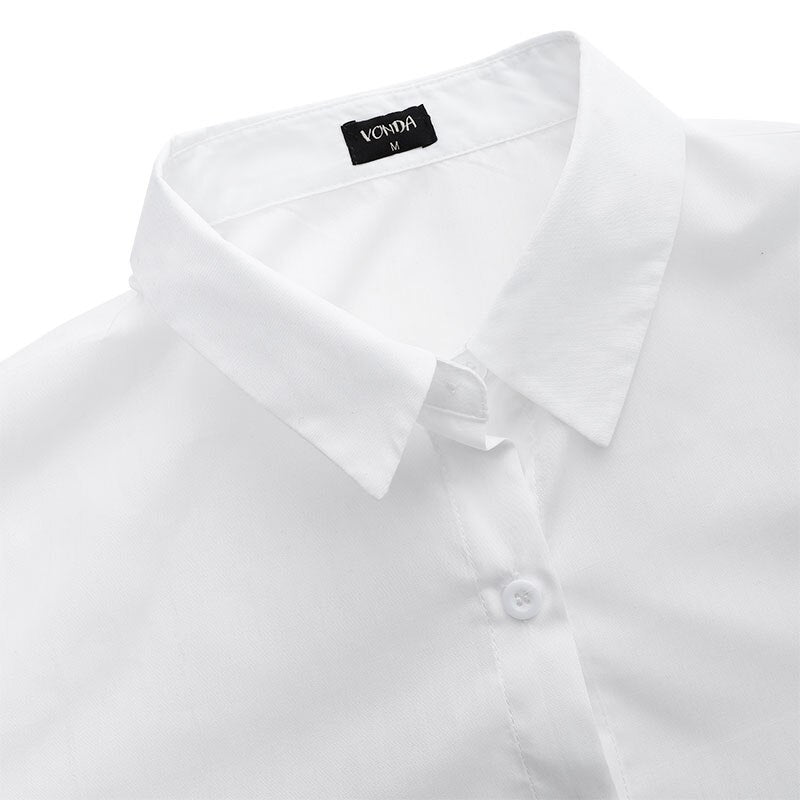 High-Collar Flare Shirt | On sale | Cotton