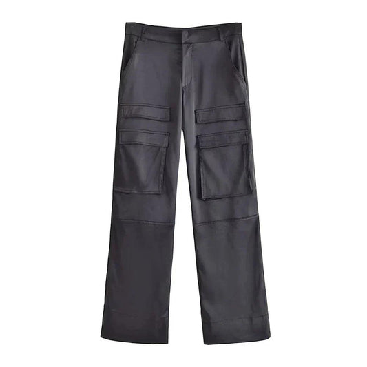 High Waist Zipper Cargo Pants - cargo pants by The Nichole Collection