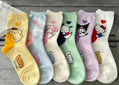 Hello Kitty Long Tube Casual Cotton Socks