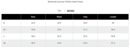 Bohemian Summer Chiffon Halter Dress - The Nichole Collection