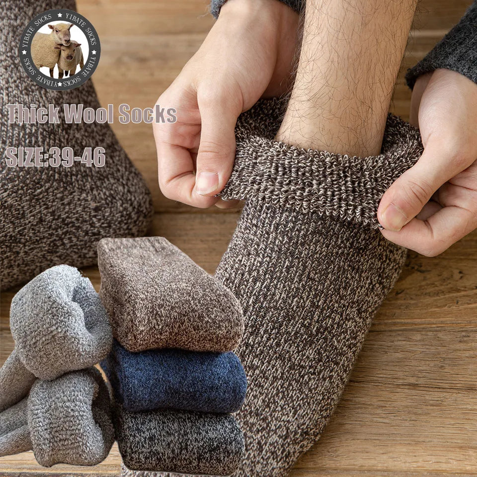 Men’s Merino Thick Wool Socks (3) Pairs