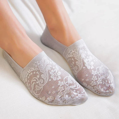 Luxury Lace Flower Short Sock Antiskid Ankle Socks