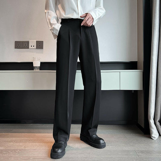 Men’s High Waist Casual Wide-Leg Trousers for Ultimate Comfort - Men's Pants by The Nichole Collection