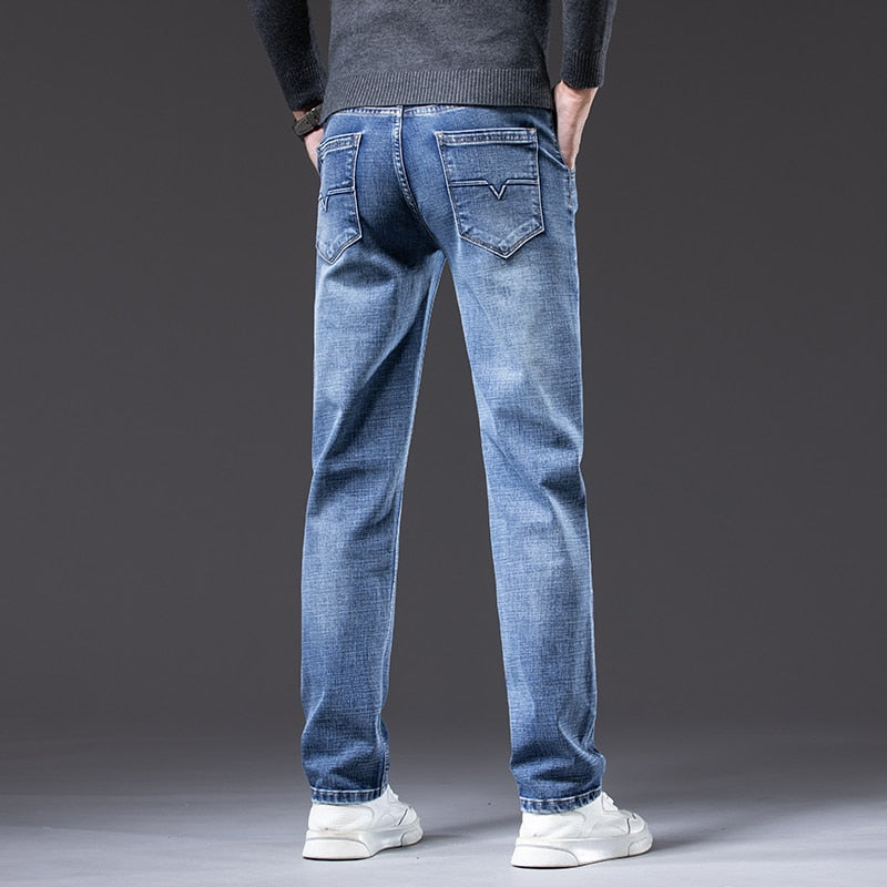 Classic Style Smoky Gray Jeans 