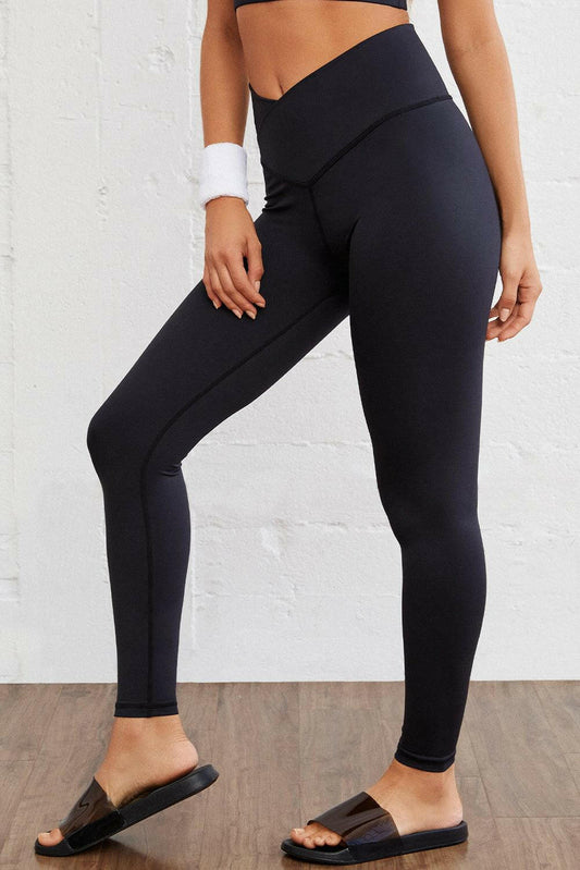 Slim Fit Stretchy Sports Pants with Wide Waistband - Pants by The Nichole Collection