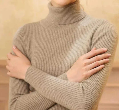 Soft Pullover Cashmere Feel Sweater - RED LINE