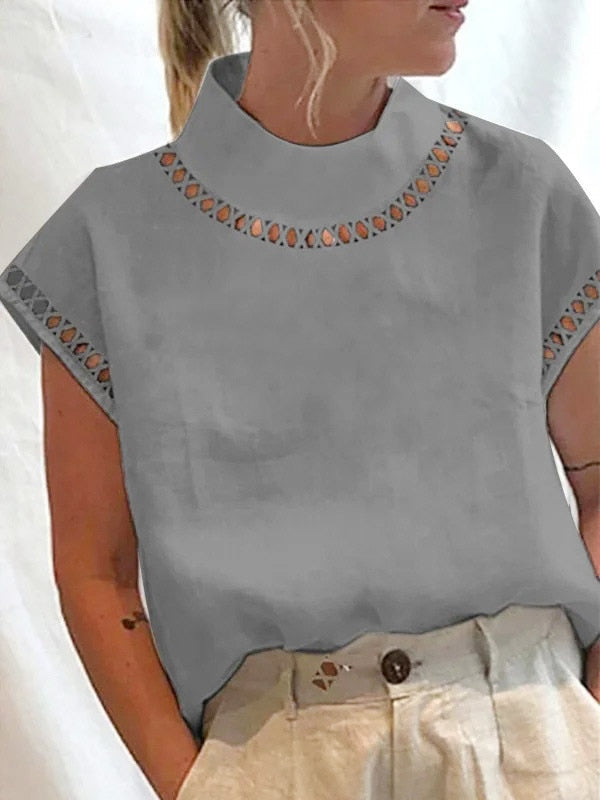 Solid Cotton Linen Chic Tunic 