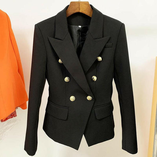 Women’s Classic European Double-Breasted Suit Jacket - Blazers by The Nichole Collection