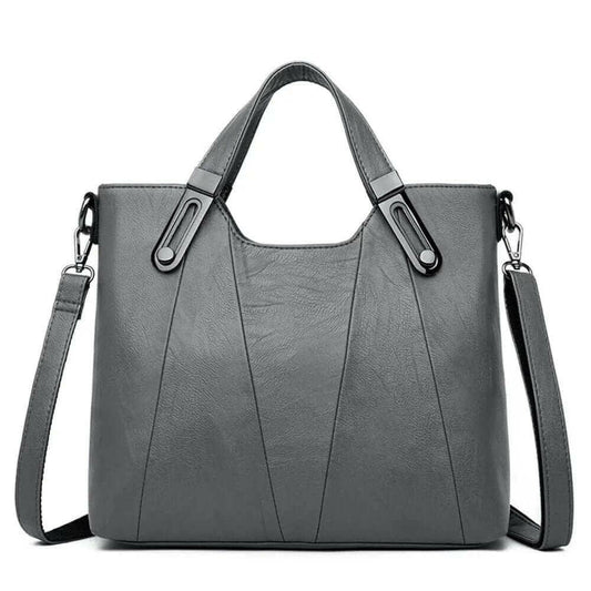 Stylish Genuine Leather Tote with Cell Phone Pocket Interior - Crossbody by The Nichole Collection