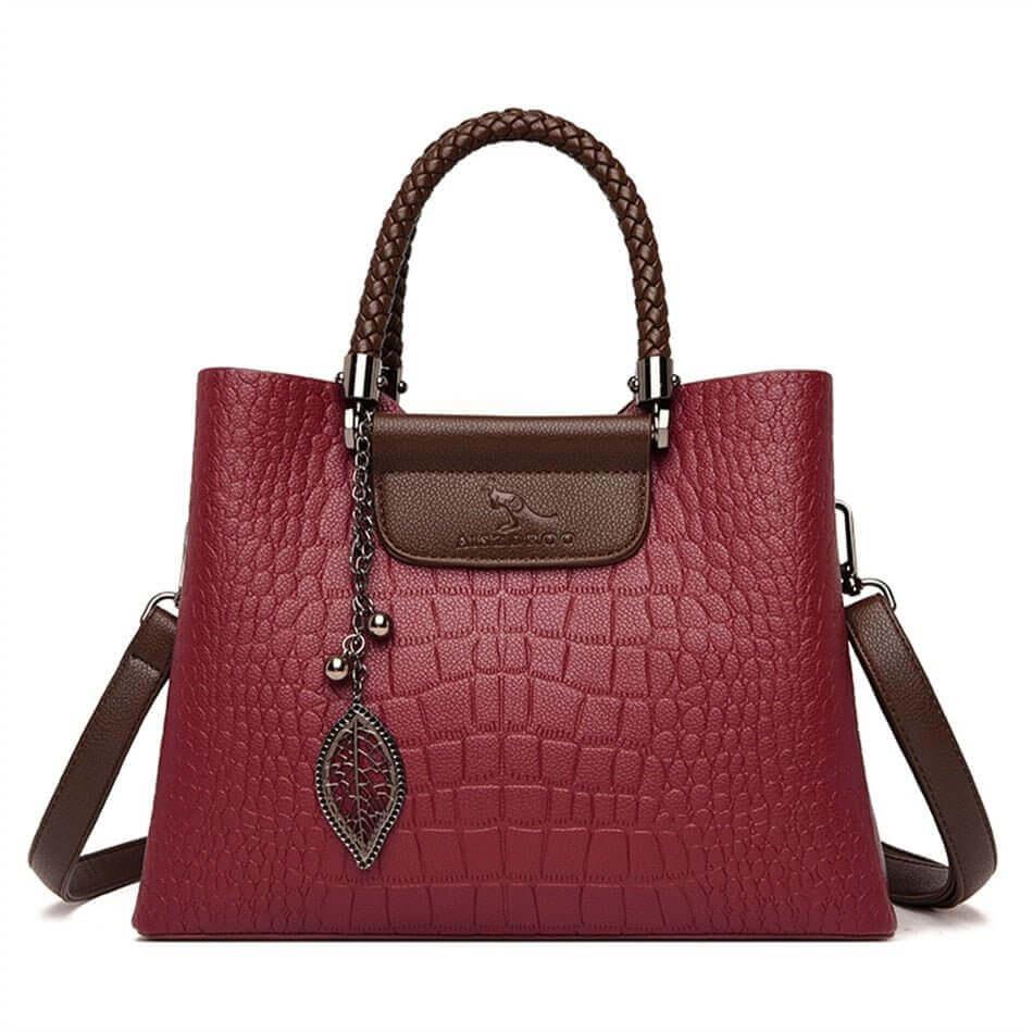 The ALEXANDRA Genuine Leather Shoulder Bag - Bags Handbags by The Nichole Collection