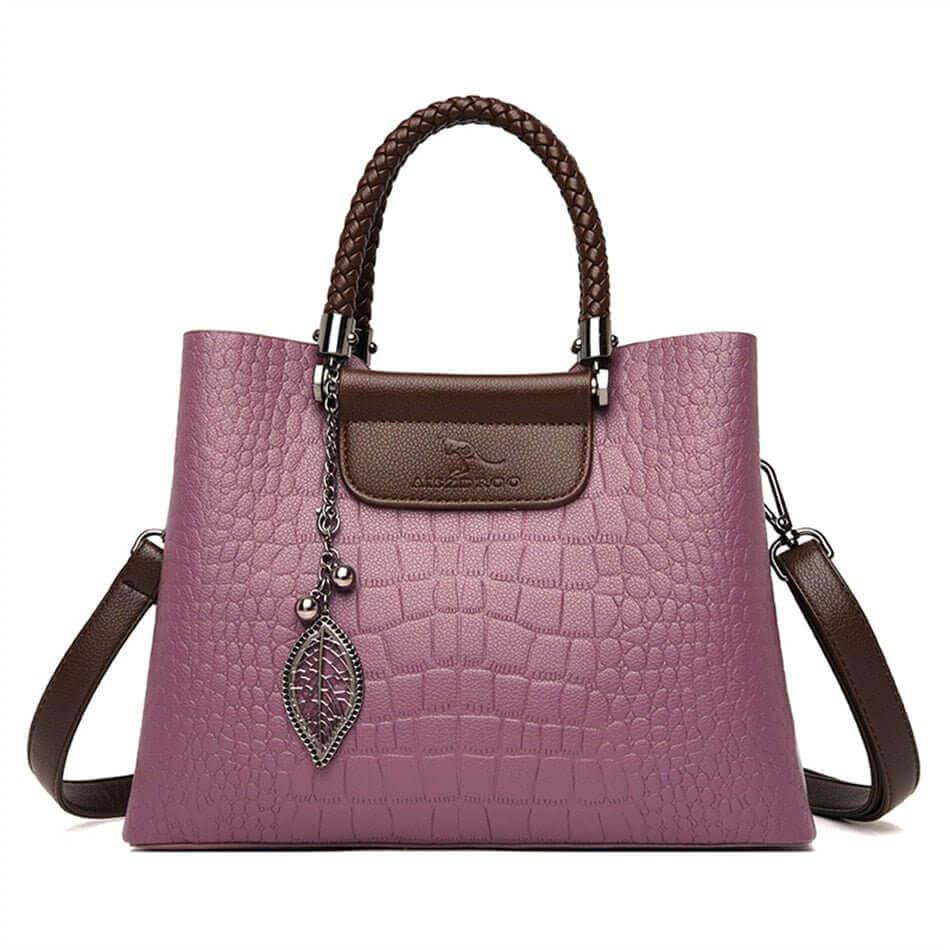 The ALEXANDRA Genuine Leather Shoulder Bag - Bags Handbags by The Nichole Collection