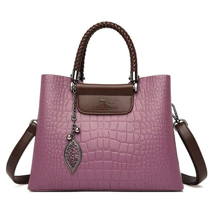 The ALEXANDRA Genuine Leather Shoulder Bag - Bags Handbags by The Nichole Collection