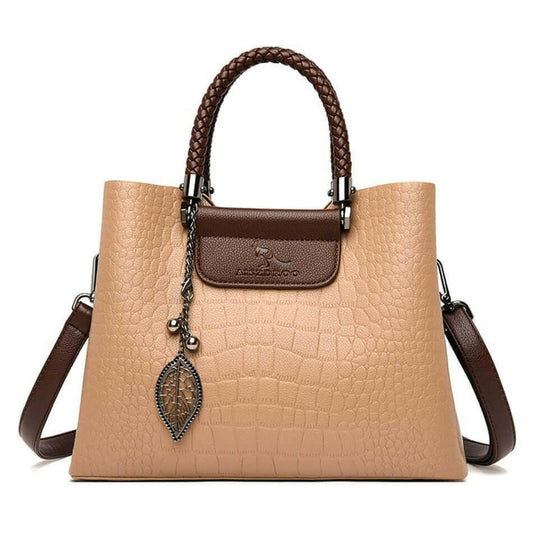 The ALEXANDRA Genuine Leather Shoulder Bag - Bags Handbags by The Nichole Collection