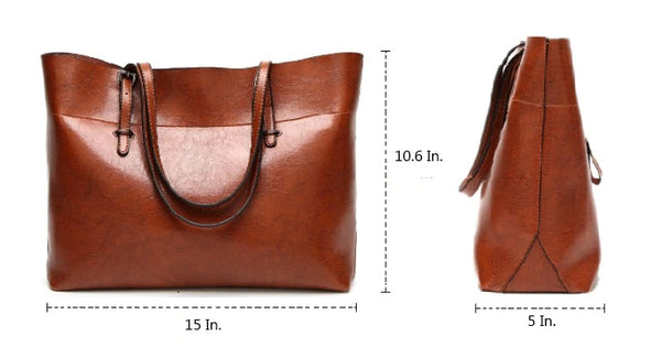 Elegant Vegan Leather Handbag with Spacious Design