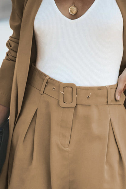 Longline Blazer and Shorts Set with Pockets | On sale | 95%