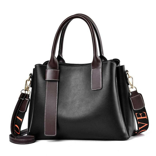 Vegan Leather Tote with Silt Pocket - Vegan Leather by The Nichole Collection