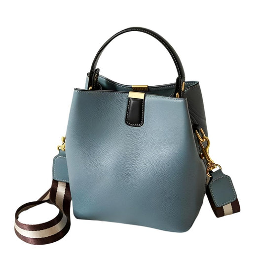 Versatile BECCA Bucket Bag in Durable Split Leather - Leather Bags by The Nichole Collection