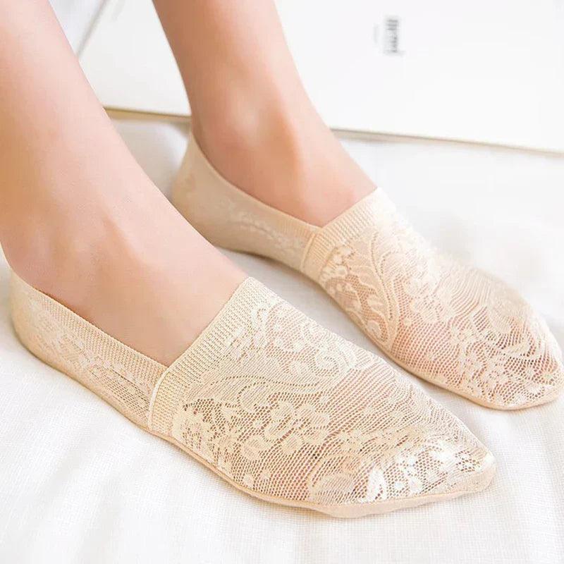 Luxury Lace Flower Short Sock Antiskid Ankle Socks