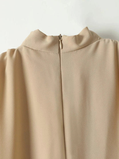 Women’s Sleeveless High - neck Pleated Vest Top