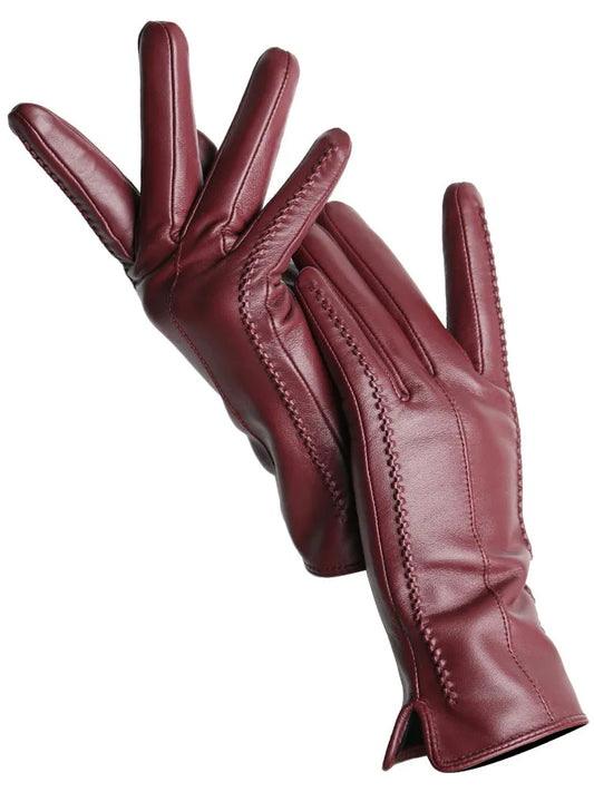 Women’s Sheepskin Winter Leather Gloves