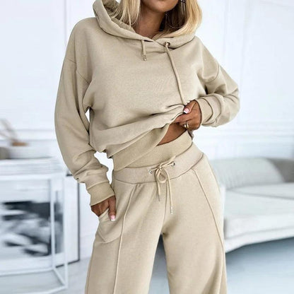 Women's Soft Two-Piece Hooded Activewear Set - tracksuit by The Nichole Collection